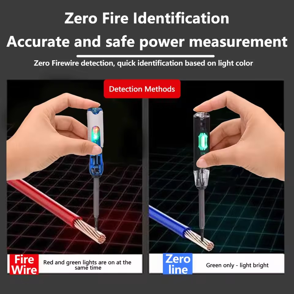Electrical Tester Pen 2-In-1 Electricity Detector Strong Magnetic Tester Pen High Torque Slotted Electric Pen Electrical