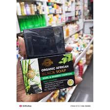 Pei Mei Organic African Black Soap With Snail & Bamboo Charcoal
