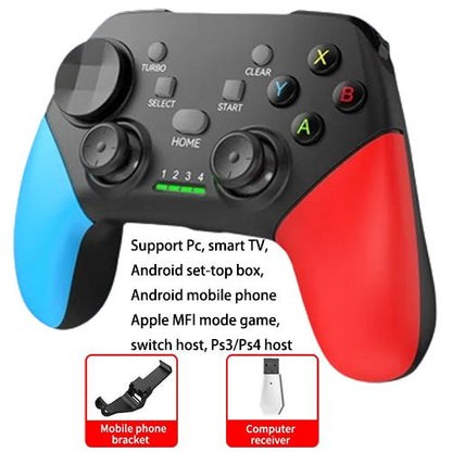 New Arrivals Bluetooth Game Consoles Controller 2.4G Wireless BT 5.0 Game Controller for Switch Pro PC Android Phone IOS Tablet Smart TV PS3 PS4 Gamepad Joystick Control with Turbo Vibration