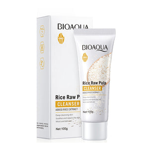 New Arrivals Rice Puree Facial cleanser 100g Skin Care Cleaner Shrink Pore Deep Cleaning Care Skin Rejuvenation moisturizing Face Wash Oil Control Valentine's Day Gifts