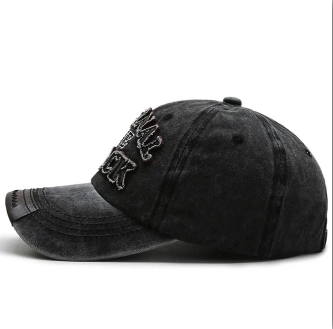 Unisex Vintage 3D Letter Embroidery Baseball Cap Men Women Cotton Adjustable Casual Hat Hip Hop Streetwear Sun Hats