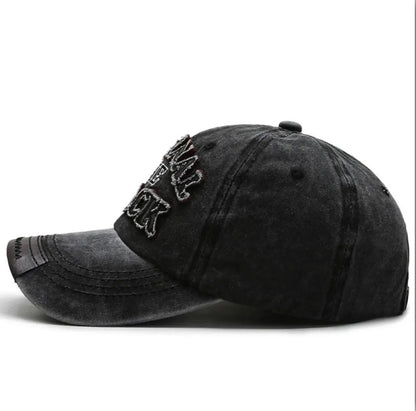 Unisex Vintage 3D Letter Embroidery Baseball Cap Men Women Cotton Adjustable Casual Hat Hip Hop Streetwear Sun Hats