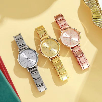 Stainless Steel Women Quartz Watches Bracelet Set For Ladies Lady Watch Wristwatches Female Watches Wrist Watch With Bangle Valentine's Day Christmas Birthday Gifts