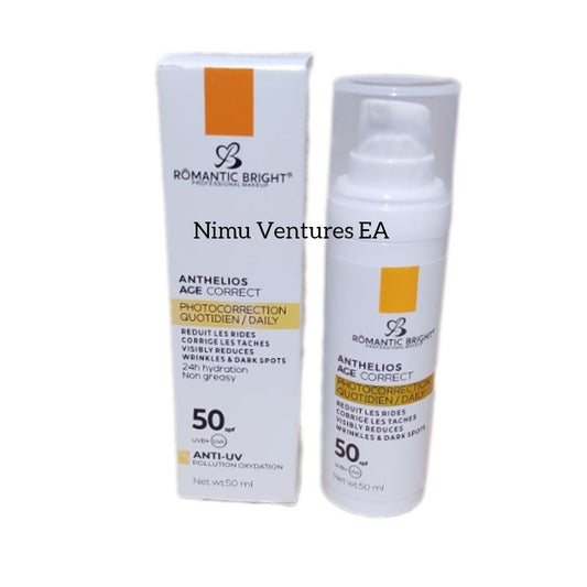 Anthelios Age Correct SPF 50 Sunscreen Photo Correction Protection Sunblock UVA UVB damage resistant repair film Sun Cream Romantic Bright