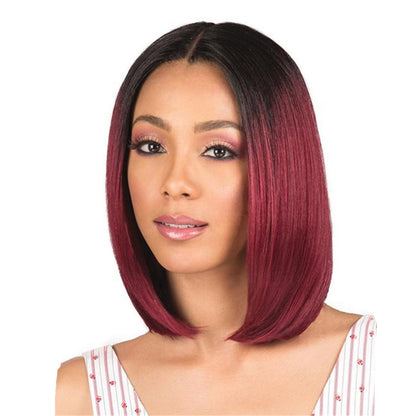 New arrival women short straight hair black gradient wine red Bob wigs for ladies gift