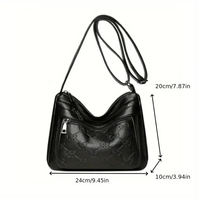 Women'S Shoulder Bag Anti-Aging Embossed Mommy Bag, Made of PU with a Genuine Feel, Crossbody Bag