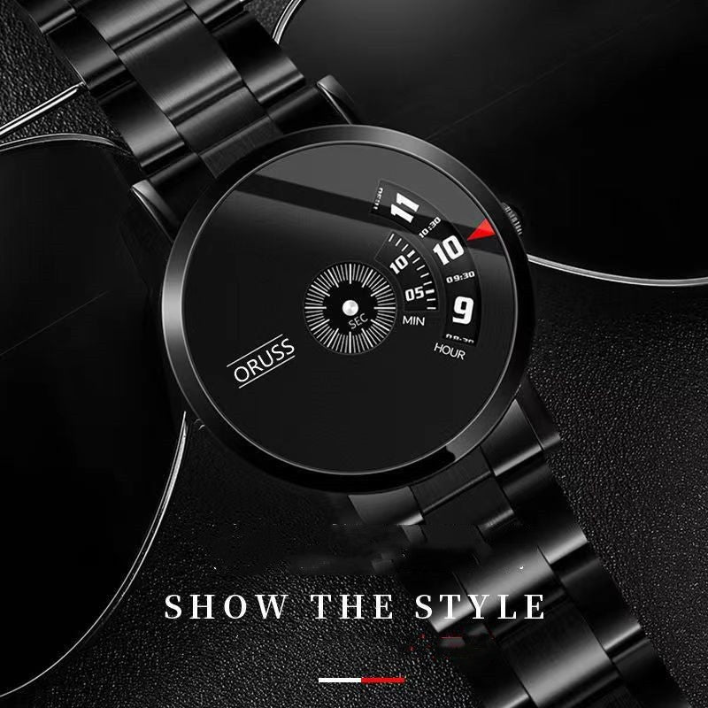 ORUSS Men Watches Personality Steel Strap Quartz Men's Sports Watches Waterproof Male Wrist Business Watch Wristwatch