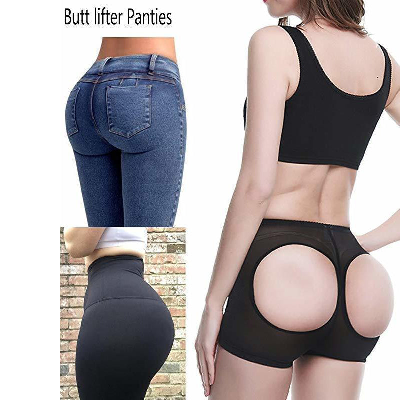 Women Butt Enhancer Butt Lift Shaper Butt Lifter With Tummy Control Female Booty Lifter (Without sponge) Panties Lady Hip shaping panties Briefs Underwear Booty Body Shaper