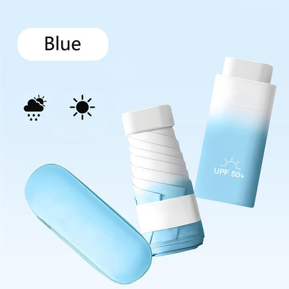 High-Quality Gradient UV Protection Umbrella – Compact & Portable, Manual Foldable Sun & Rain Umbrella, UV Block, Sunshade