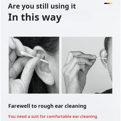 8 pieces set Ear picking set, professional ear digging, goose feather stick, ear spoon, buckle, special tool for hair picking, ear digging spoon