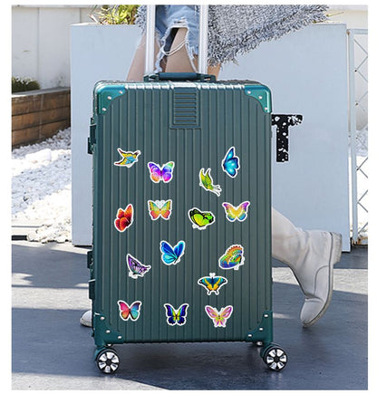 UPHUI 50PCS Stylish Universal DIY Butterfly Stickers Boho Graffiti Stickers for DIY Luggage Laptops Skateboards Motorcycle Bikes Suitcase Decals Graffiti Stickers