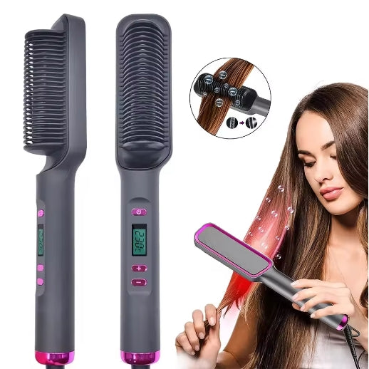 Electric Hot Combs Multifunctional Straight Hair Straightener Comb Negative Ion Anti-Scalding Styling Tool Straightening Brush