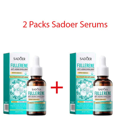 2 Packs SADOER Skin Care Moisturizing Fullerene Anti Aging Facial Serum Anti-wrinkle, Firming, Lightening, Moisturizer, Nourishing Anti-Aging,Firming,Moisturizing,Nourishing All Kinds Of Skin
