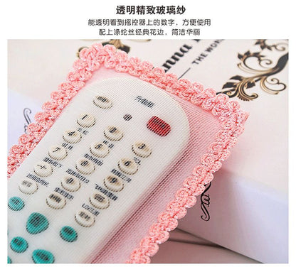 3Pcs Remote control kit,cloth set TV Remote Control Case Cover Textile Protective Bag , Tv Remote Control Protective Sleeve Dust Cover Tv Remote Control Cover With Bowknot Fabric