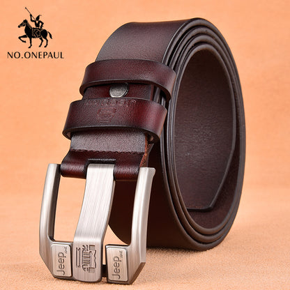 PU Leather For Men High Quality Black Buckle Jeans Belt Cowskin Casual Belts Business Belt Men's belt high-quality belt men's pin buckle youth jeans casual vintage belt men