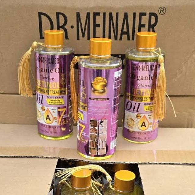 DR MEINAIER Retinol Anti-wrinkle Glowing Face & Body Oil Anti Wrinkles Anti-Aging Glows Brightening Repair sun damaged skin with Arbutin Aloe Vera Organic
