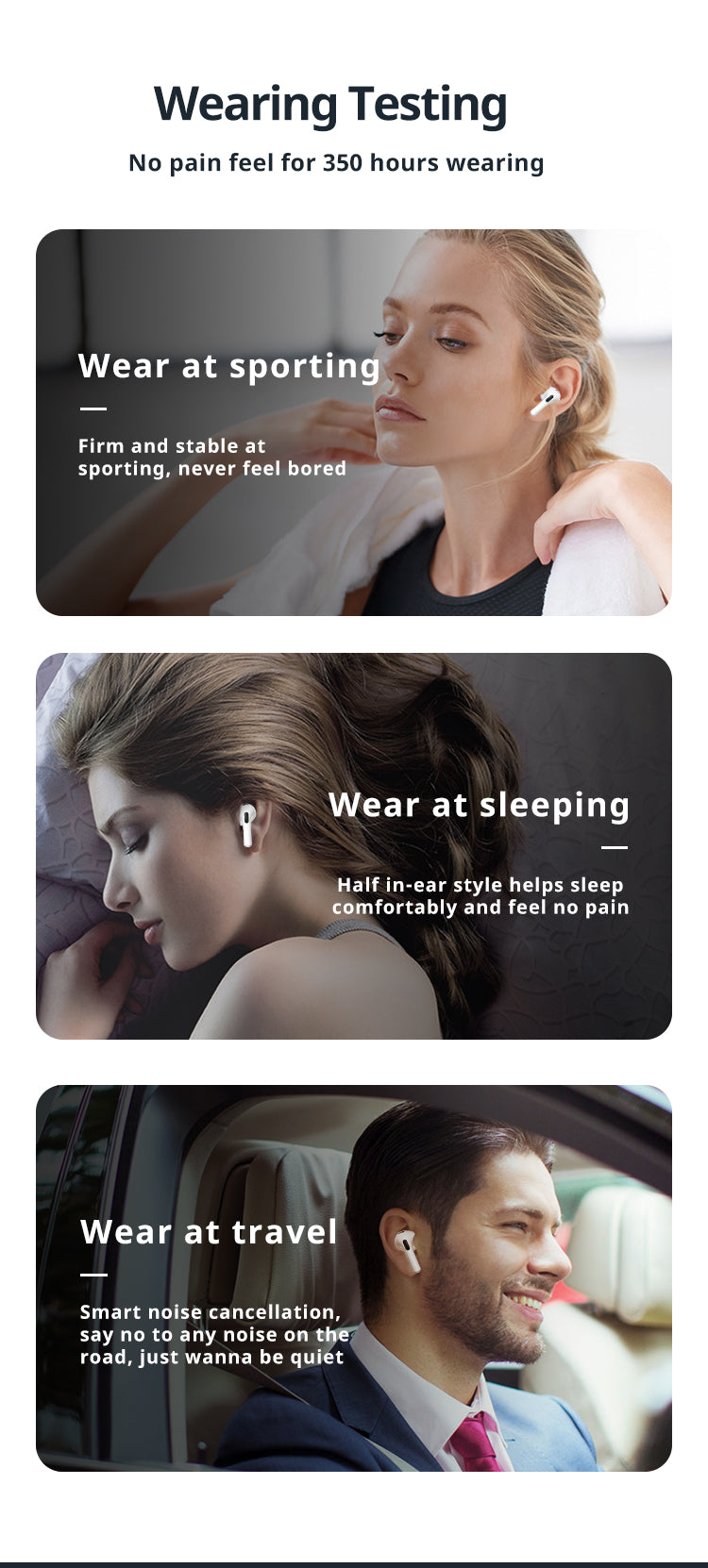 RichRipplePods 3rd TWS Wireless Bluetooth Earphone Touch Control Noise Cancelling Earpods With Wireless Charging Box