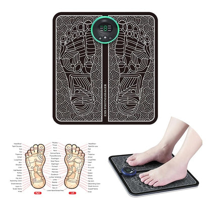 USB EMS Foot Massager Pad Portable Foot Care Massage Mat Pulse Muscle Stimulation Improve Blood Circulation Relieve Fatigue Relax Feet Footmassager Pad