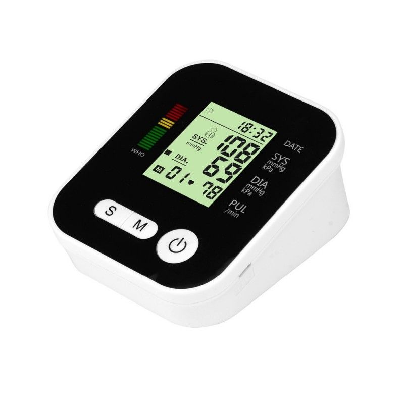 Blood Pressure Monitor Portable Upper Arm LCD Digital Portable Automatic Tonometer