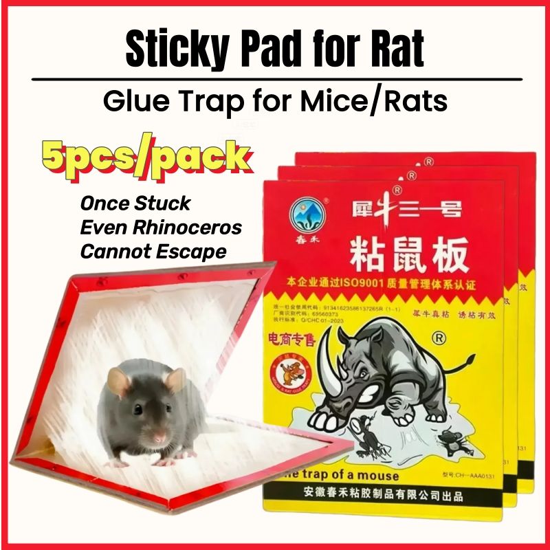 5pcs Sticky Pad for Rat Glue Trap for Mice Mouse Glue Board No-Scape Trap Strong Glue Mouse Traps Extra Sticky Board Rodent Catcher Kitchen Warehouse Mouse Glue Board Deratization Rat Destruction