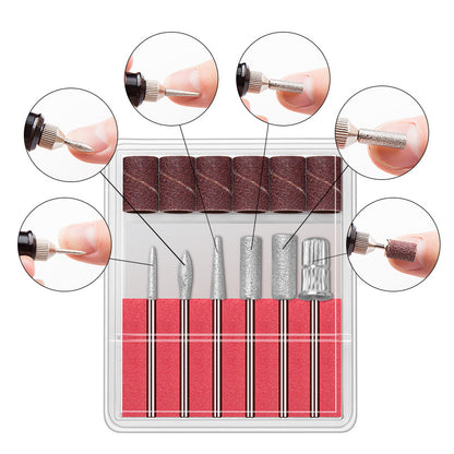 1 Set Professional Electric Nail Drill Machine Manicure Machine Pedicure Drill Set Ceramic Nail File Nail Drill Equipment Tools ,Nail Art Nail Tools 6 Bits Drill Personal Care