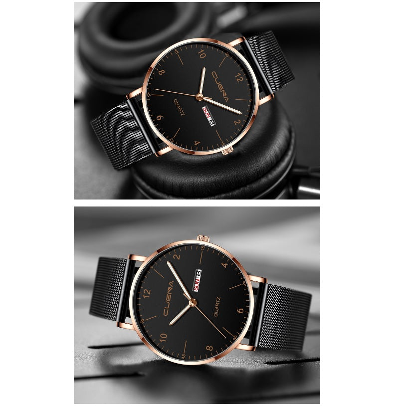 Men Watch Stainless Quartz WristWatches Waterproof Male Watches Fashion Wrist Watch Date Classic Valentines Gift