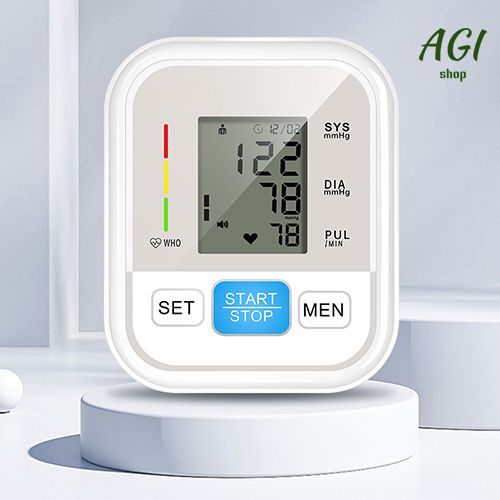 Upper Arm Blood Pressure Monitor Voice Broadcast Measurement Tool Portable LCD Digital Tonometer Sphygmomanometer Tensiometer Heart Rate Pulse Meter Health Care BP Monitor