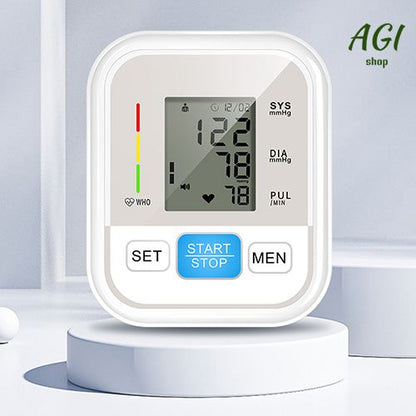 Upper Arm Blood Pressure Monitor Voice Broadcast Measurement Tool Portable LCD Digital Tonometer Sphygmomanometer Tensiometer Heart Rate Pulse Meter Health Care BP Monitor