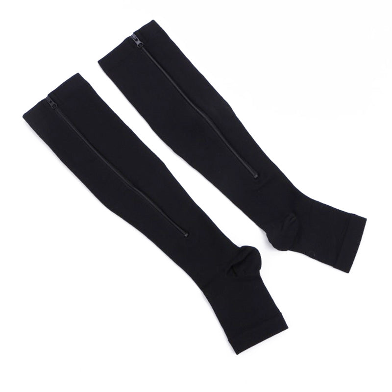Compression Stockings for Men Women Sports Pressure Long Cycling Socks Zipper Professional Leg Support Thick Athletic Sockings Tight compression socks
