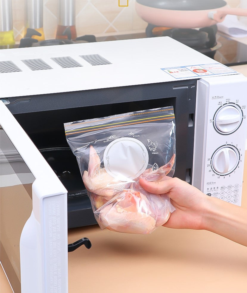 30pcs/20pcs/15pcs Zip Bags Ziplock Fridge Storage Bags Double-layer Zipper Food Storage Bag For Food Fefrigerator Sealed Bag Kitchen Storage