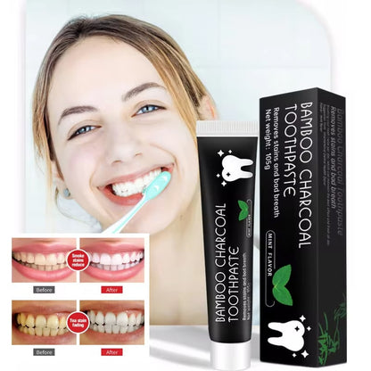 Bamboo Charcoal Toothpaste Whitening Teeth Activated Carbon Removing Yellow Teeth Cleaning Tooth Stain Fresh Oral Tooth Care
