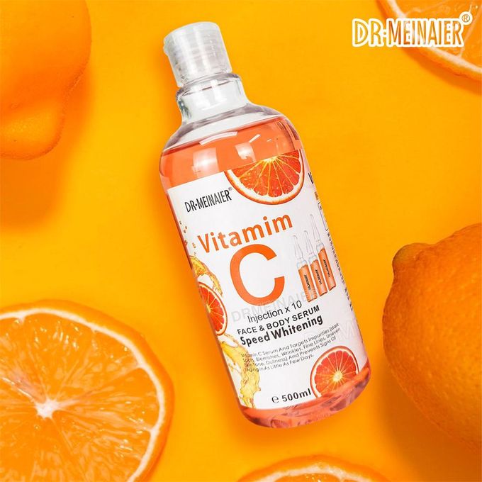 DR MEINAIER Vitamin C Serum for Face and Body Anti-Wrinkle Moisturizer Original Freckle Fade Dark Spot 500ml Anti-aging, Brightening Skin, Anti-acne Facial Serum