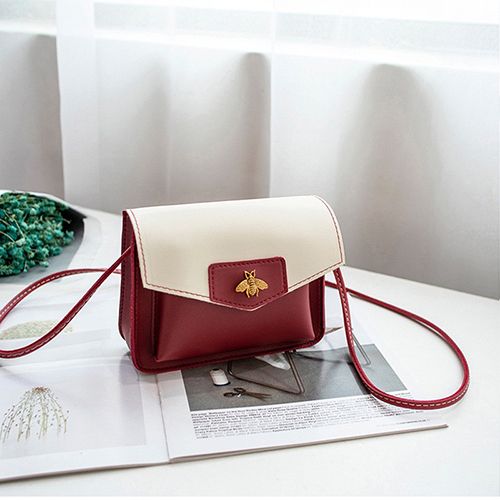 Fashion Mini Small Bee Sequined Handbag Small Bag Mobile Phone Bag Shoulder Bag key bag