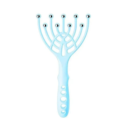 1pc Head Massager Scalp Neck Massage Comb Roller 9 Claws Steel Ball Hand Held Relax Spa Hair Care Stress Relief Itching Artifact