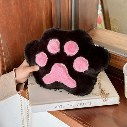 New Arrivals Plush Women's Handbags Oblique Span Cute Women's Bag Handheld Wool Bag Autumn And Winter Jacketed Shoulder Bag Crossbody Bags