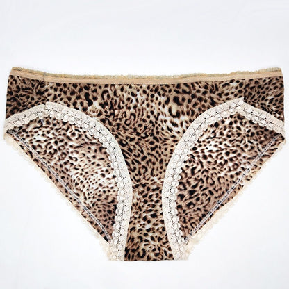 4pcs Women's Bikini Underwear Panties Lace Trim Classic Low Rise Lady Soft Breathable Briefs Hipster Pantie