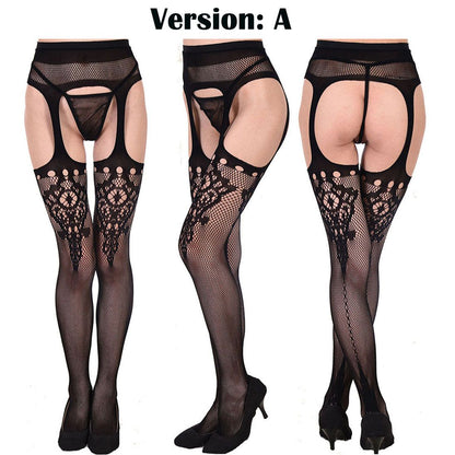 Womens Sexy 10 Styles Stockings Suspender Pantyhouse Thigh High Mid Waist Hose Tights Fishnet Garter Thighhigh for Choice