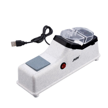 Automatic Knife Sharpener Electric Household Multifunctional Small Private Sharpener USB Rechargeable Fast Sharpening Stone Whetstone Grindstone Kitchen Knives Scissor Grinder Sharpener