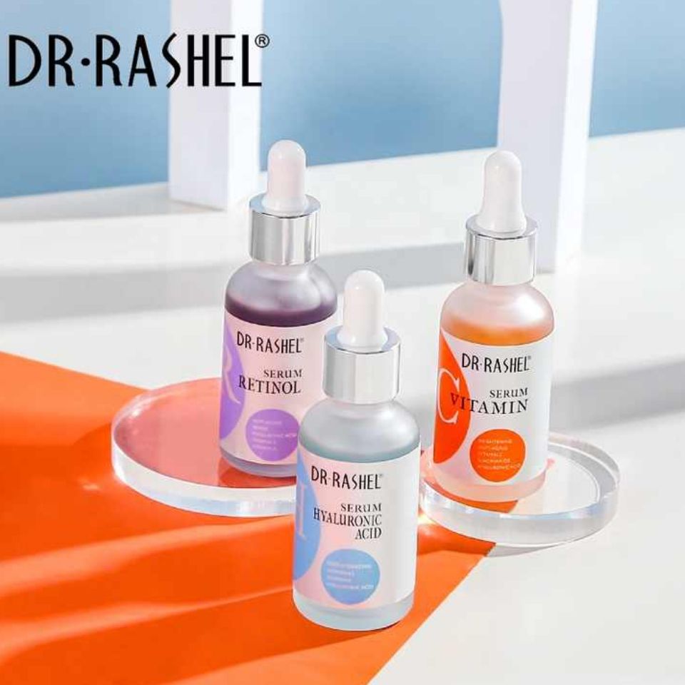 Dr Rashel 3 in 1 Vitamin C , Retinol & Hyaluronic Acid Complete Facial Serum Moisturizing Repair Skin Care Set