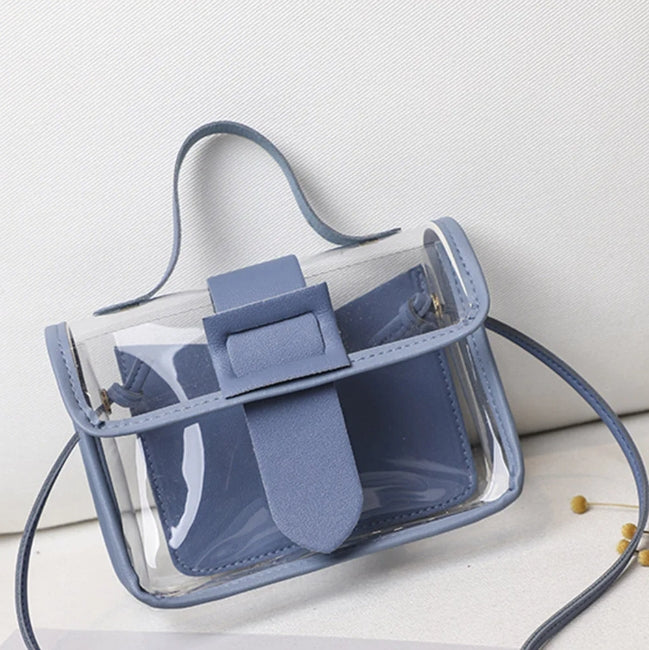 Small Bag Transparent Square Fashion Clutches PVC Shoulder Bag Crossbody Handbag Crossbody Bags