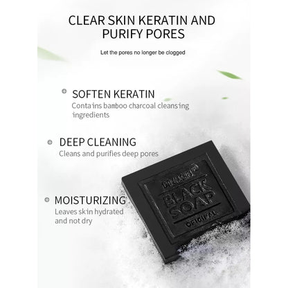 Dr. Rashel Black Soap With Collagen & Charcoal - Anti Acne Tighten Pores Oil Control Whitening Complex Deep Cleansing