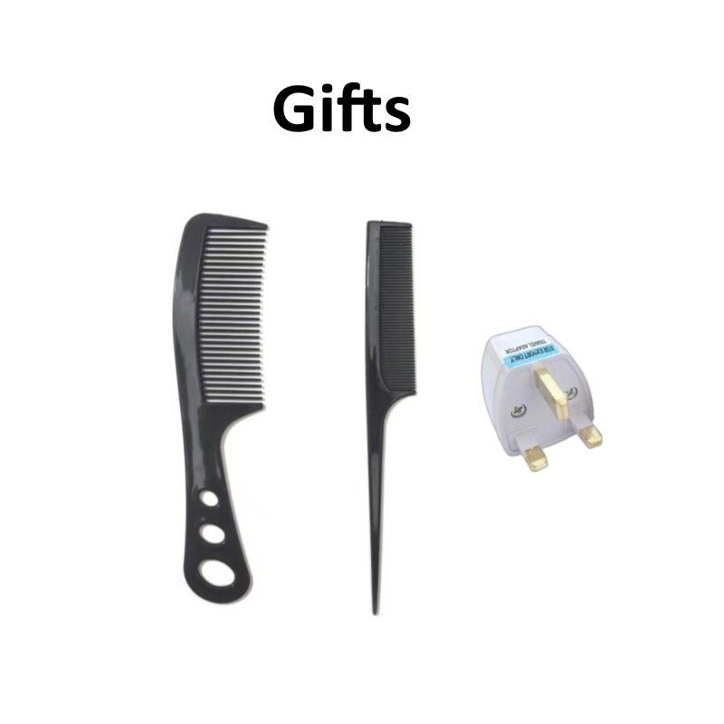 2 In 1 Curling Iron Hair Straightener+Hair Comb+UK Standard Plug