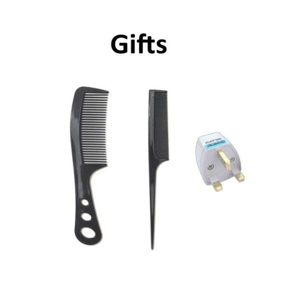 2 In 1 Curling Iron Hair Straightener+Hair Comb+UK Standard Plug