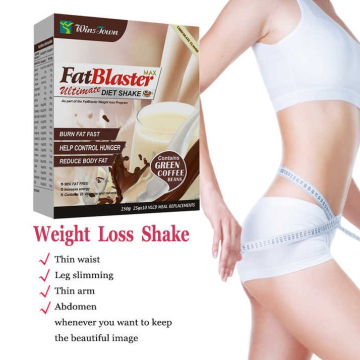 Wins Town Fat Blaster Diet Shake , Weight Loss Meal Replacement with green coffee, Chocolate Flavor