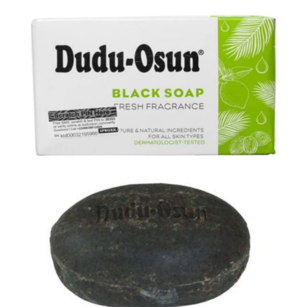 Dudu-Osun 3 PIECES African Black Soap Pure Natural - For Acne, Freckles, Dark Spots - Dudu Osun