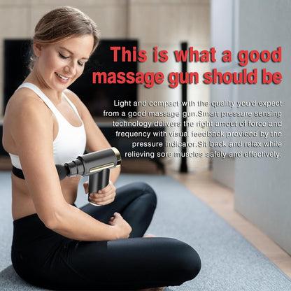 Mini Massage Gun, Percussion Deep Tissues Muscle Massager Gun with 6 Speeds, Type-C Charging, 35DB Ultra Quiet, Portable Electric Handheld Body Massager for Back Neck Pain Relief