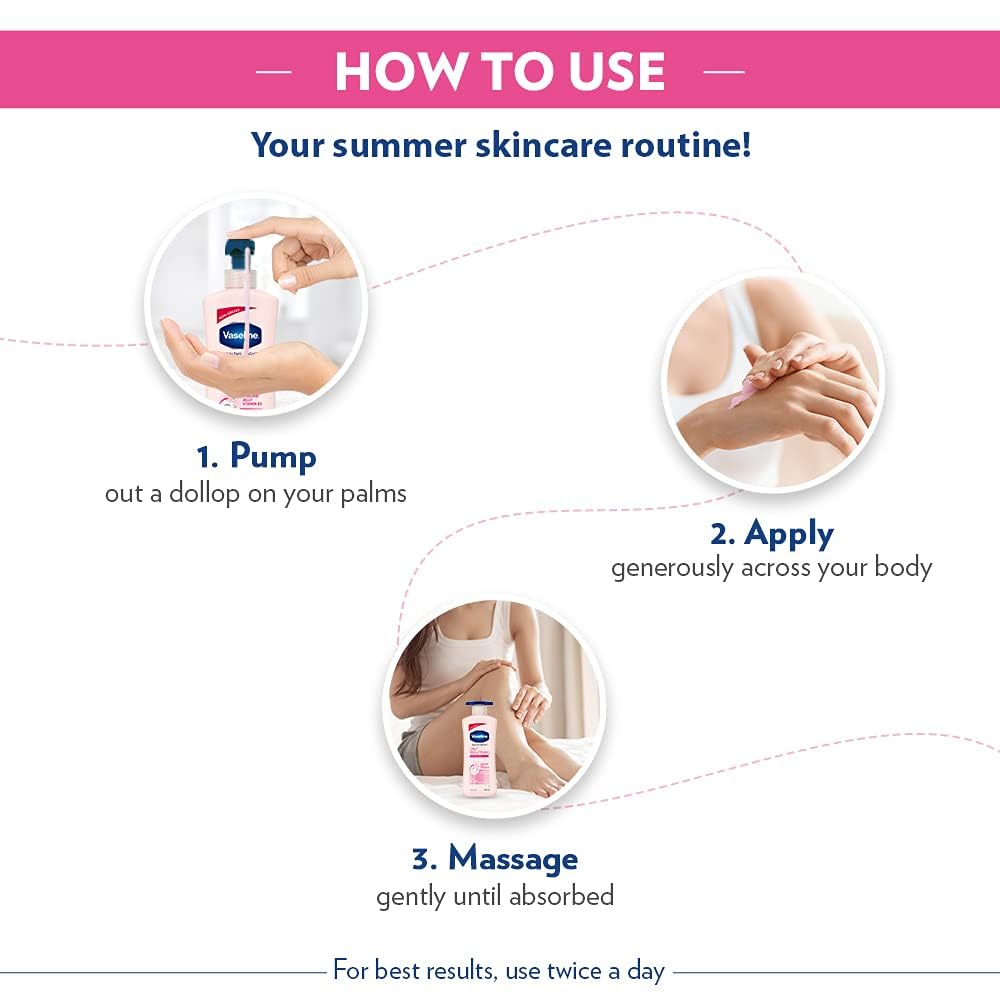 Vaseline Daily Brightening Even Tone Body Lotion for Glowing Skin, with Vitamin B3 & Triple Sunscreens - 400ml For Radiant Looking Skin in 2 Weeks Vaseline Body Lotion 400ml