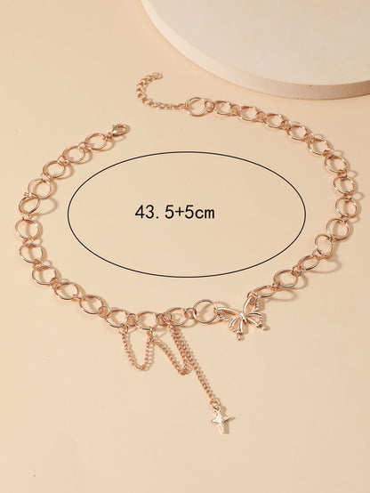 Butterfly and Star Necklace New design Choker Necklace ins style Women's Necklaces