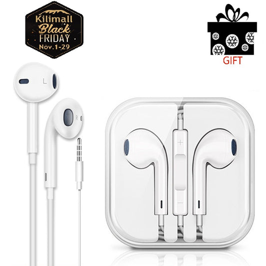 Wired earphones 3.5mm Hands Free earphones with Mic For Android & IOS