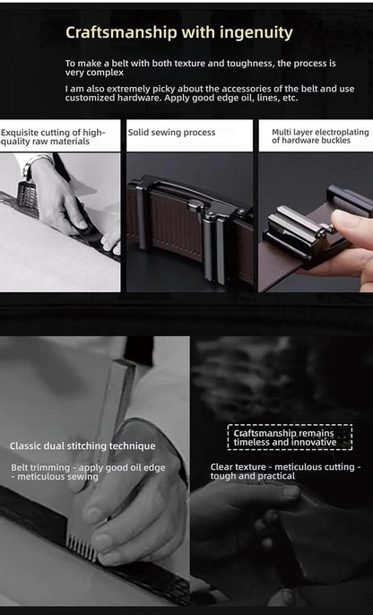 New Men Belts High Quality Leopard Belt Success Men Belt Business Automatic Buckle Fashion Trend Casual All-match Belt Men Accessories